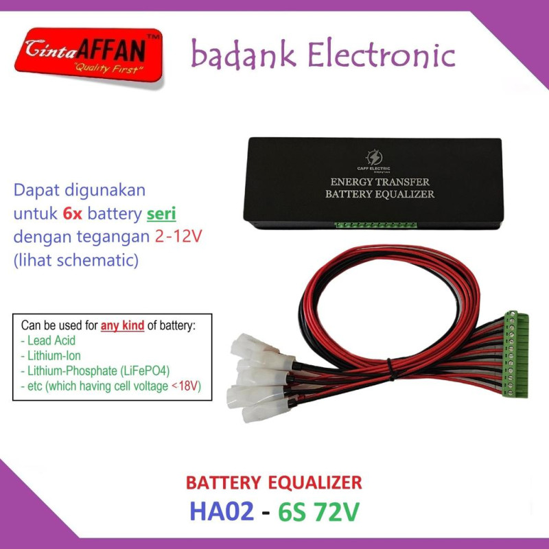 HA02-6S 72V Battery Equalizer Accu Balancer Penyeimbang Tegangan Aki